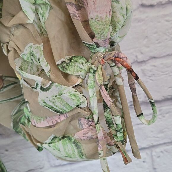 Princess Polly Eden Bloom Blush Floral Mini Dress | Puff Sleeve Ruffled Babydoll - Picture 4 of 13